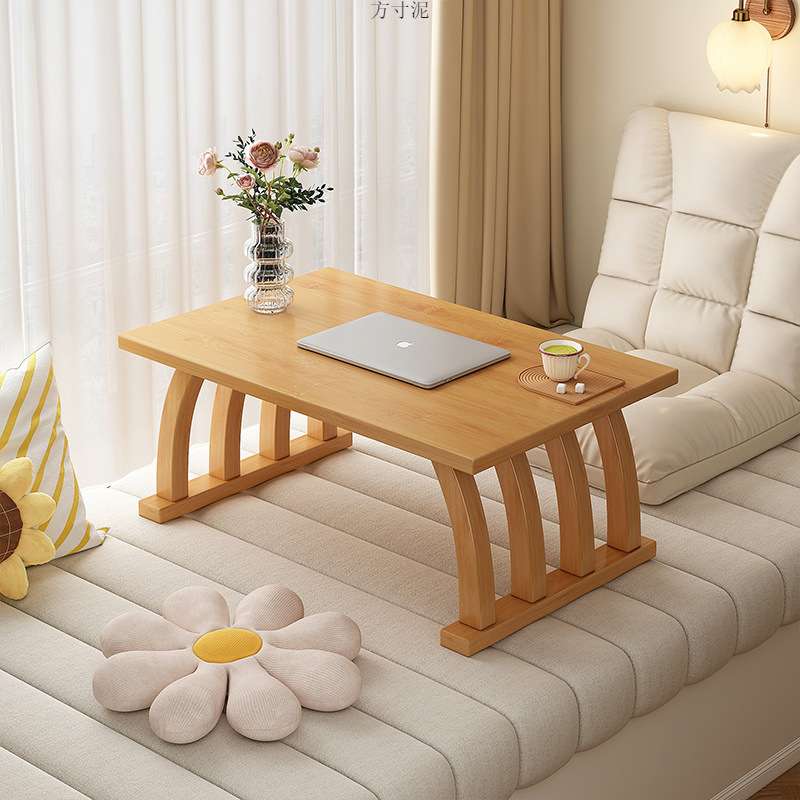 飘窗小桌子可折叠炕桌实木家用榻榻米茶桌茶几床上学习矮桌飘窗桌