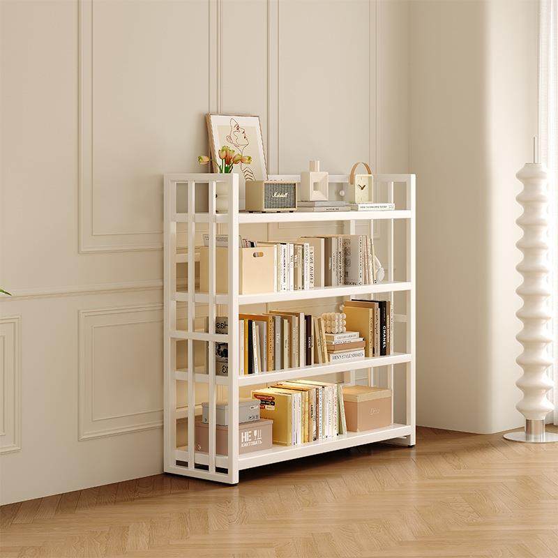 奶油风钢制书柜儿童书架客厅收纳铁艺展示架子置物架落地一体靠墙,3C数码配件,USB灯,淘宝优惠券,粉丝福利购,淘宝优惠卷