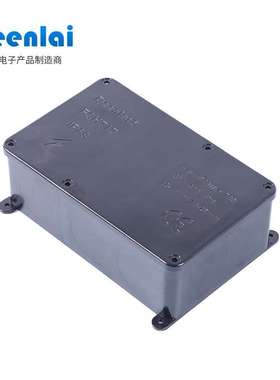 环保阻燃接线盒PC材质一通黑色IP68防水盒 CE认证FSH717接线盒