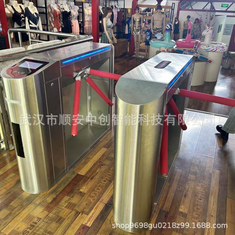 温泉水浴三辊闸扫码检票通道闸机全自动半自动三辊闸扣费刷手牌机