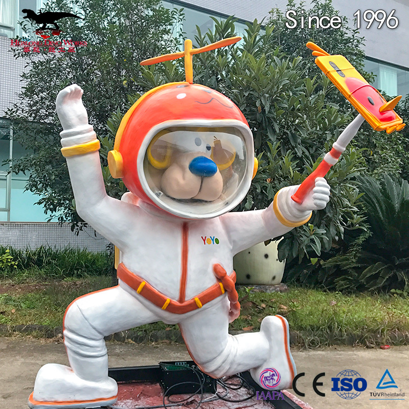 模型玩具创意卡通小狗宇航员大型雕塑装置艺术商场影院广场美陈