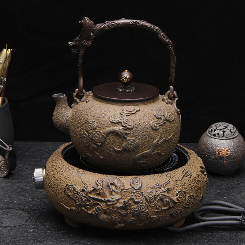 金义堂 功夫铁茶壶套装 中式高档茶具烧水养生煮茶壶