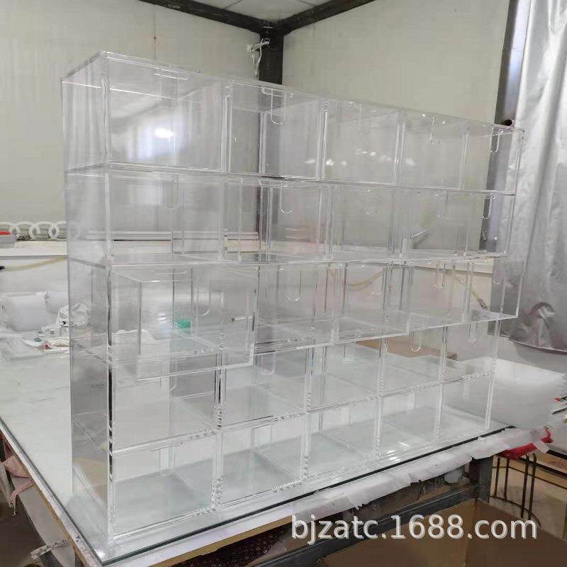 亚克力有机玻璃抽屉柜子落地式展示架多层装饰柜厂家直销来图来样