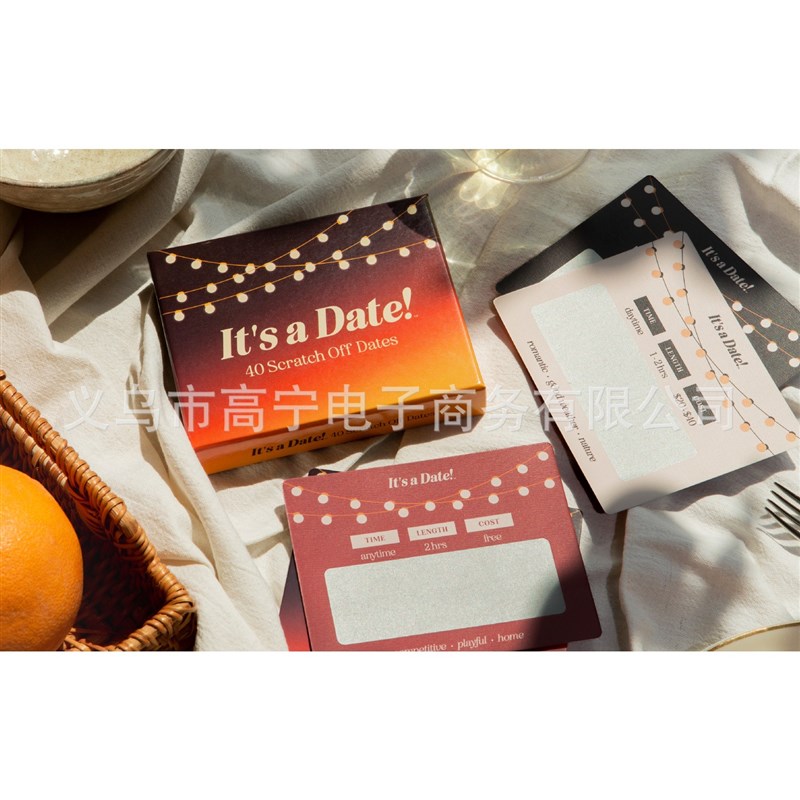 全英文ITS A DATE 一个好点子家庭聚会益O智游戏卡片问答卡牌游