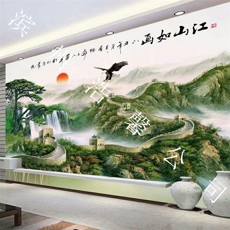 陶瓷瓷砖壁画高温烧制瓷砖壁画山水人物陶瓷壁画外墙砖壁画