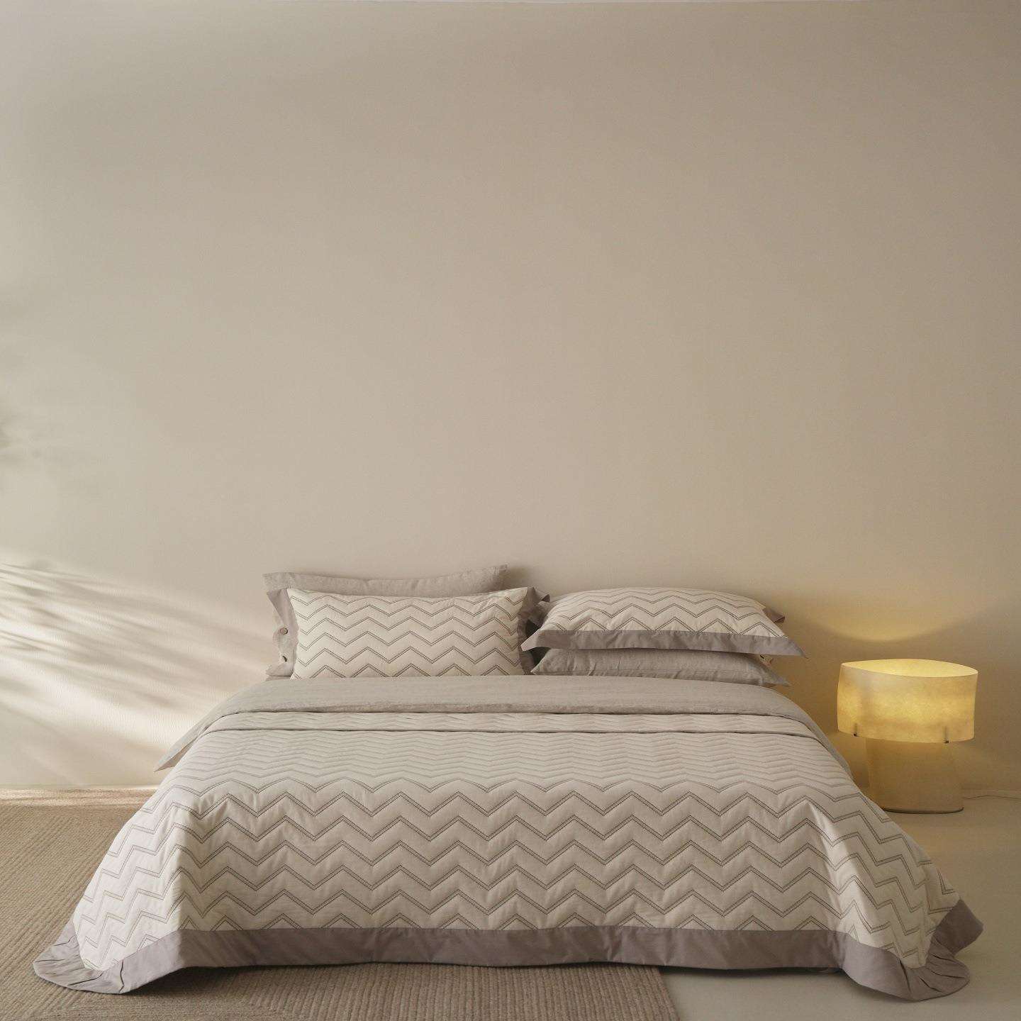 亲肤裸睡棉麻夹棉绗缝床盖三件套高温砂洗加厚床单榻榻米床垫炕盖