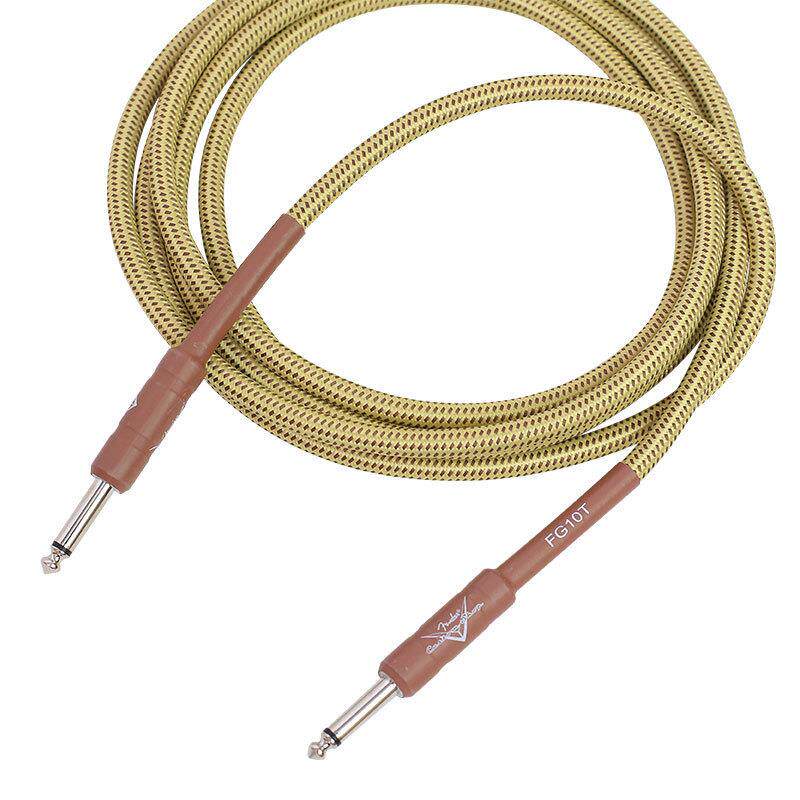 Fender芬达 Custom Shop 电吉他贝司软布质降噪连接线 直头弯头