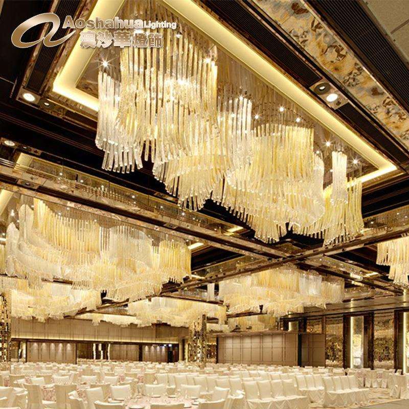 工程灯Chandelier酒店大堂艺术灯 宴会厅玻璃吊灯