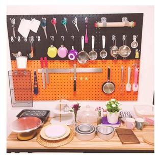 洞洞板收纳架工具挂板挂架整理架子方孔板工具墙烘焙工具架置物架