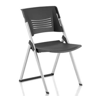 广东家具折叠椅便携塑料办公会议电脑椅宿舍椅子休闲洽谈椅工作椅