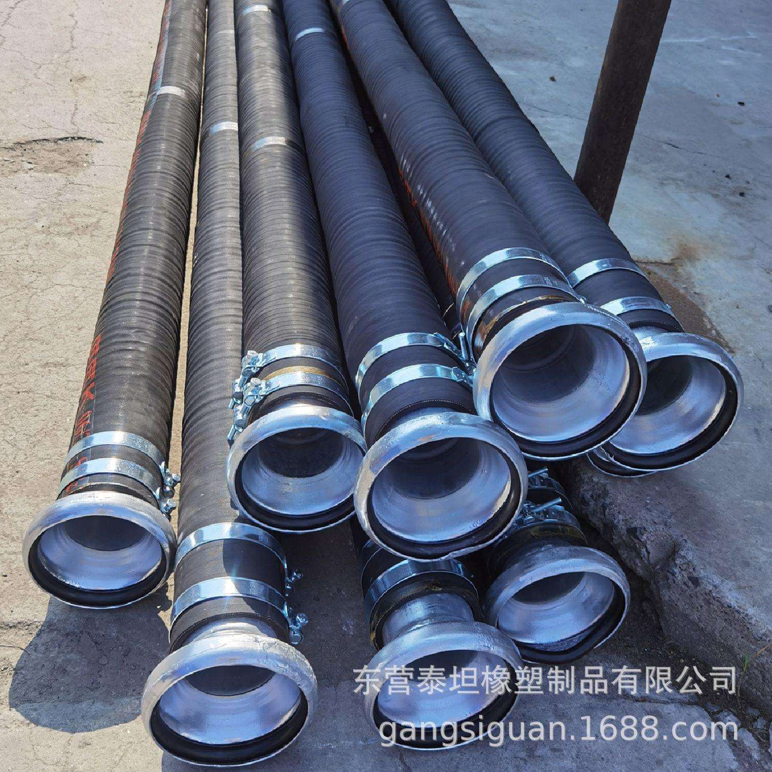 加工混凝土泵车胶管 优质耐磨橡胶管 双钢丝缠绕 DN125 150 200