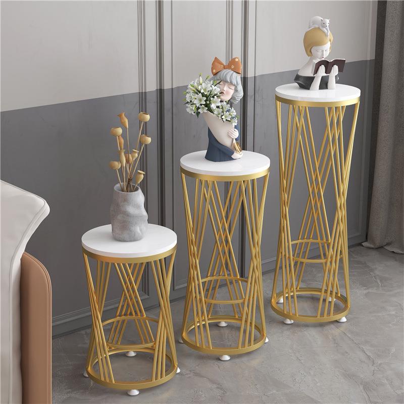 X 形线条交叉流水台厂家直销北欧风格铁艺花架客厅展示架金属置物