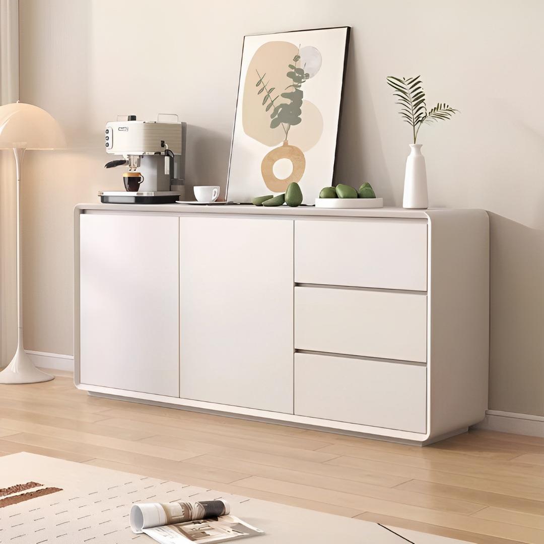 极简餐边柜现代简约厨房落地储物柜烤漆创意办公室背景装饰文件柜