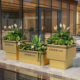 户外花箱不锈钢种植箱室外隔断市政围栏花槽组合可移动广场花池