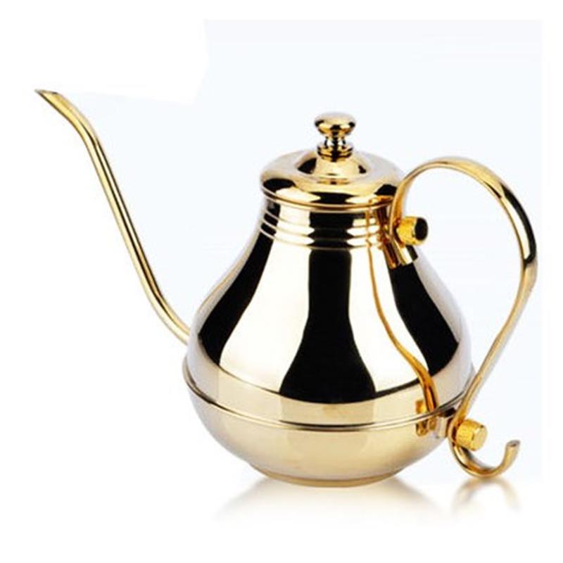 不锈钢咖啡壶细口长嘴工廷壶复古茶壶手冲咖啡奶茶壶冷水壶咖啡具