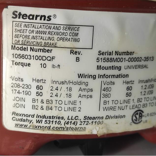 Stearns伺服电机制动器