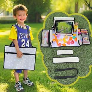 车载儿童餐盘哄娃神器汽车后排安全座椅托盘多功能折叠收纳小桌板