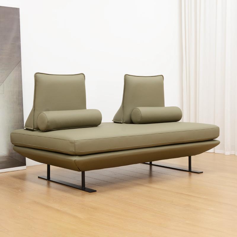 prado普拉多沙发可移动靠背设计师小户型直排双面可坐人皮革沙发