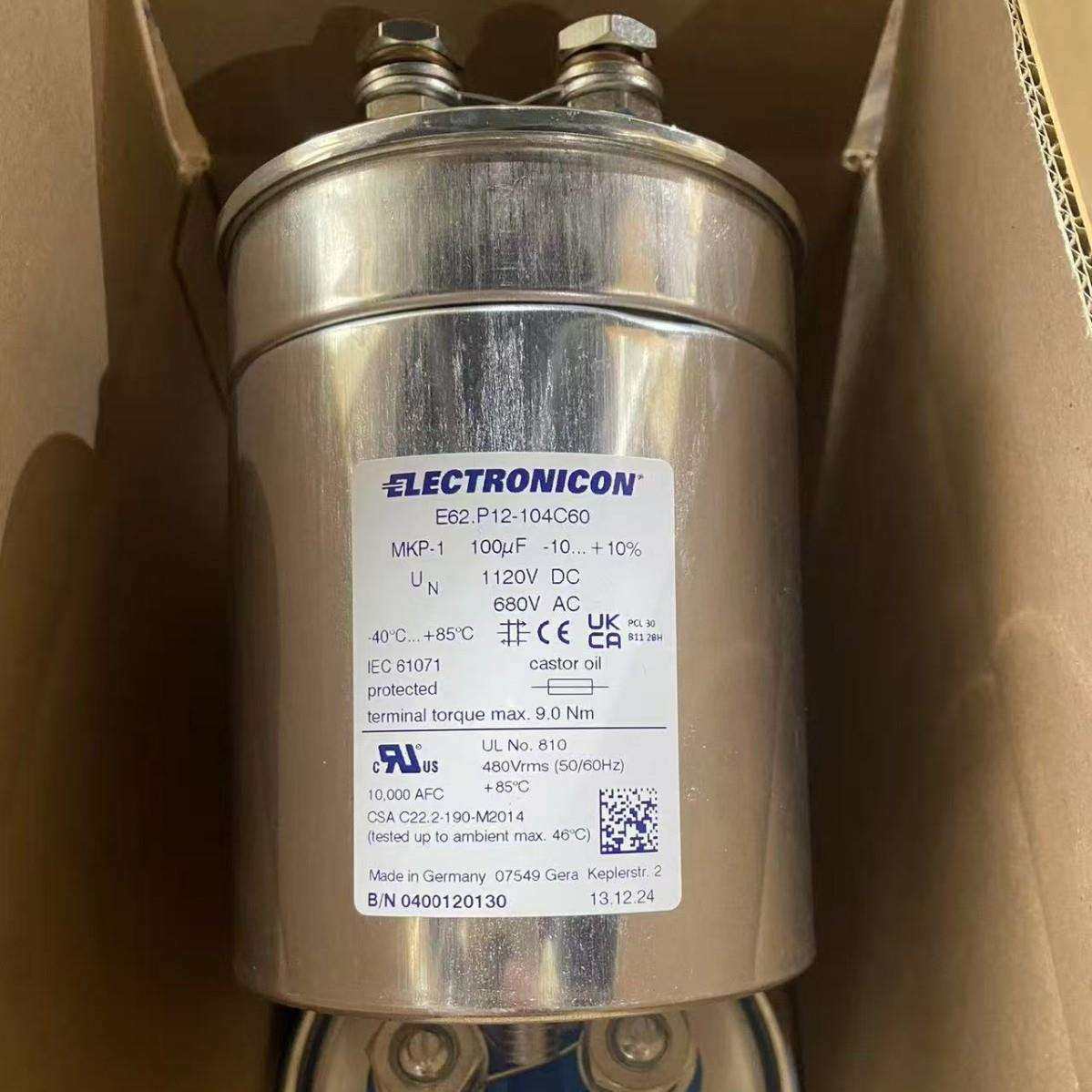 德国ELECTRONICON E62.R16-803L30 450V640Vac3X80UF三相补偿电容