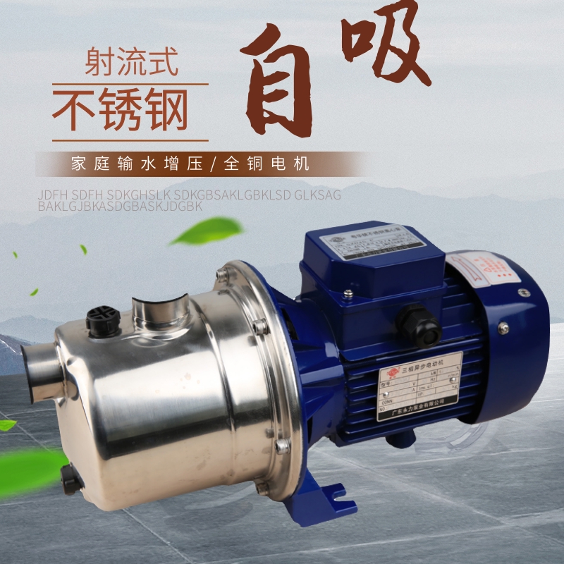 SZ系列粤华220vo小型水泵家用抽水泵大功率不锈钢自吸泵楼层增压