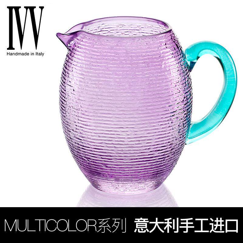 意大利进口手工无铅水晶玻璃冷水壶欧式家用水扎果汁凉水茶壶