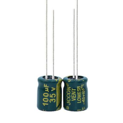 35v100uf 35v JCCON绿金 高频低阻开关电源铝电解电容 6x7 6x11