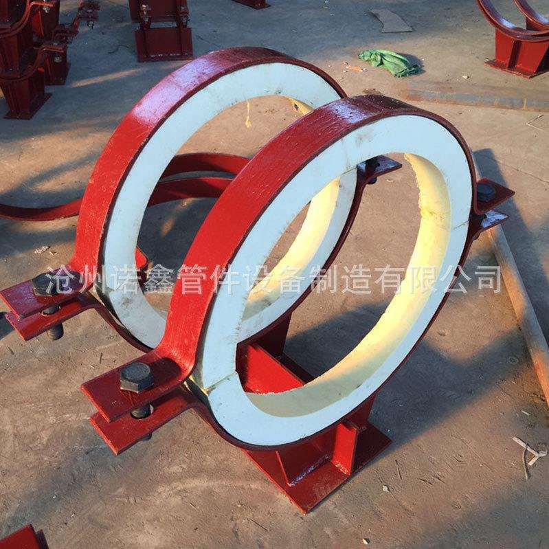 保温管道滑动支架聚氨酯红松木蛭石蒸汽隔热管托双抱箍热力支吊架