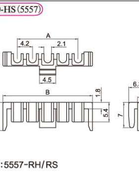 HXH红星5557插片 线扣 卡扣 锁片42000-2HS/3/4/5/6/7/8/10HS红色