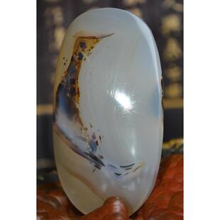 纯工厂海洋玉髓手把件水草风景玛瑙摆件人物象形图案原石坠