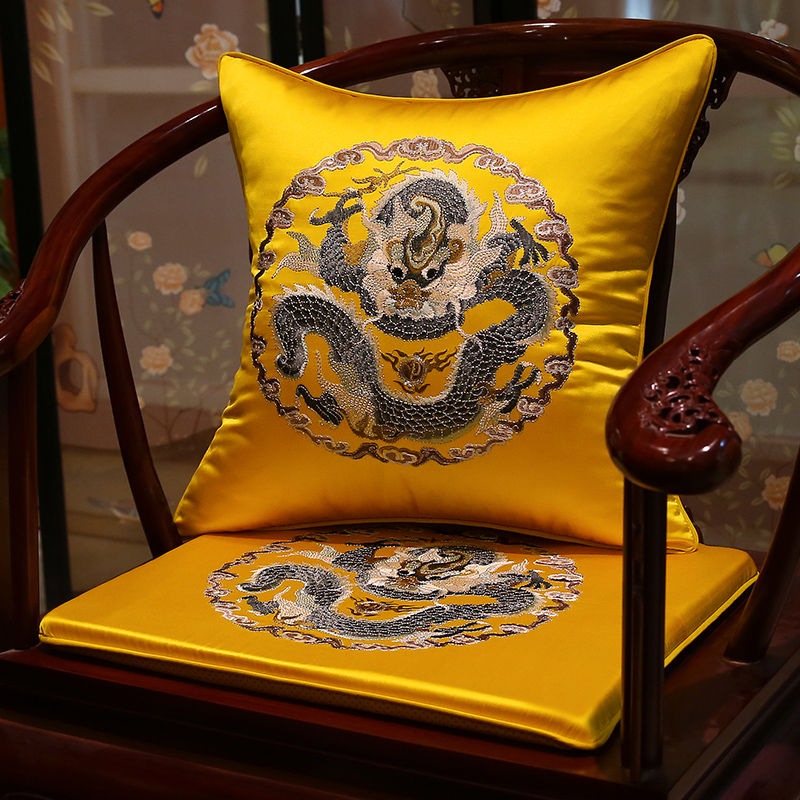 红木沙发坐垫椅子垫明清古典仿古圈椅太师椅餐桌椅防滑海绵垫定制