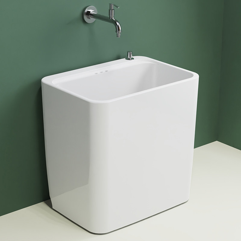 新户外加高大号洗拖把池阳台卫生间陶瓷拖布池地盆家用水池墩布槽