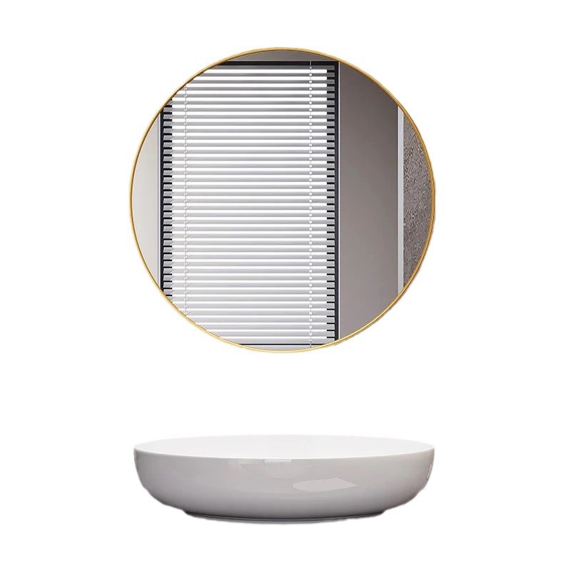 圆镜子圆形浴室镜化妆镜洗手间卫生间镜子挂墙壁挂梳妆洗手台镜子