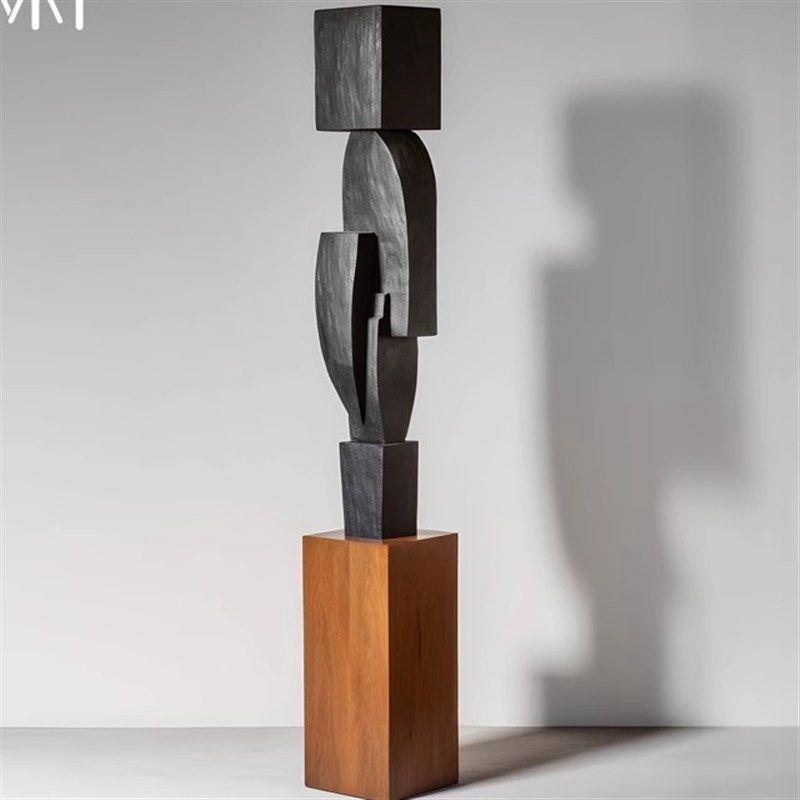 侘寂风抽象木雕落地摆件民宿酒店样板间玄关装饰实木艺术雕塑装置,家居饰品,落地摆件,淘宝优惠券,粉丝福利购,淘宝优惠卷