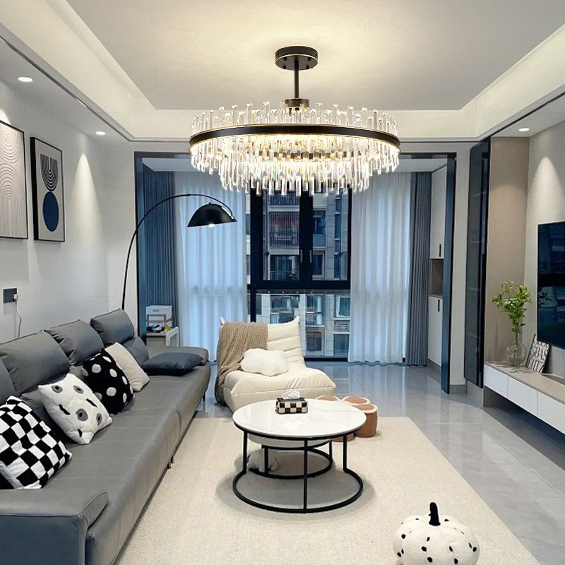 客厅吊灯轻奢水晶灯202t4新款现代简约大气餐厅卧室灯高级意式主