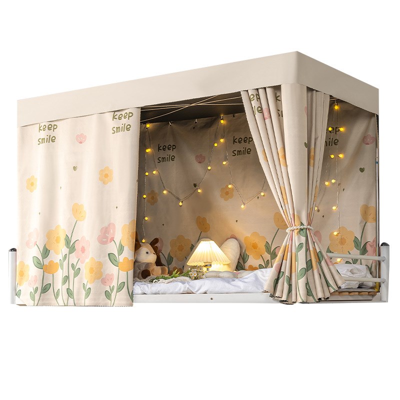 强遮光加厚床帘宿舍上铺寝室大学生上G下铺帘子围帘窗帘下桌遮挡