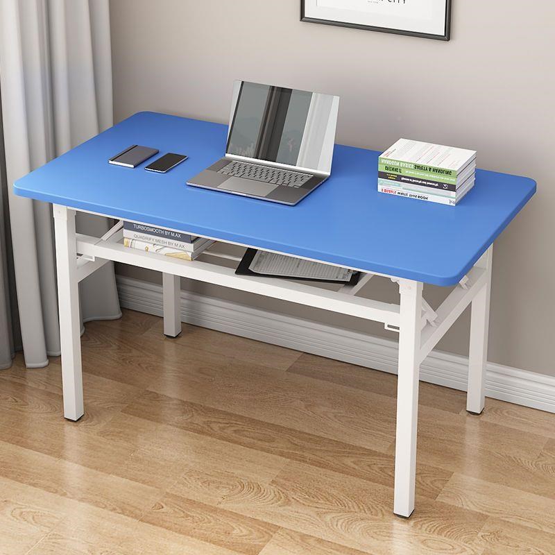 白色圆捷角折北叠l桌欧风时尚便美甲桌房小桌子学生课OAF间桌长条