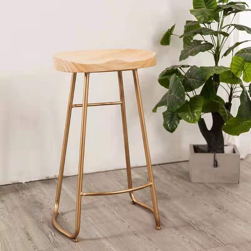 休闲椅吧台椅高脚m凳高脚椅酒吧椅吧台凳餐凳前台椅椅铁木组合