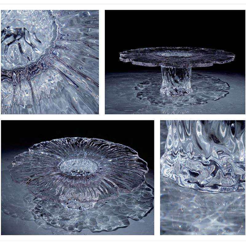 现代轻奢亚克力水晶透明墩子方凳茶室家用凳边几客厅沙发小角几