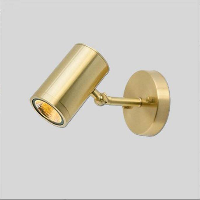 北欧现代简约铁艺电镀古铜色壁灯创意个性后现代卧室床头镜前灯具