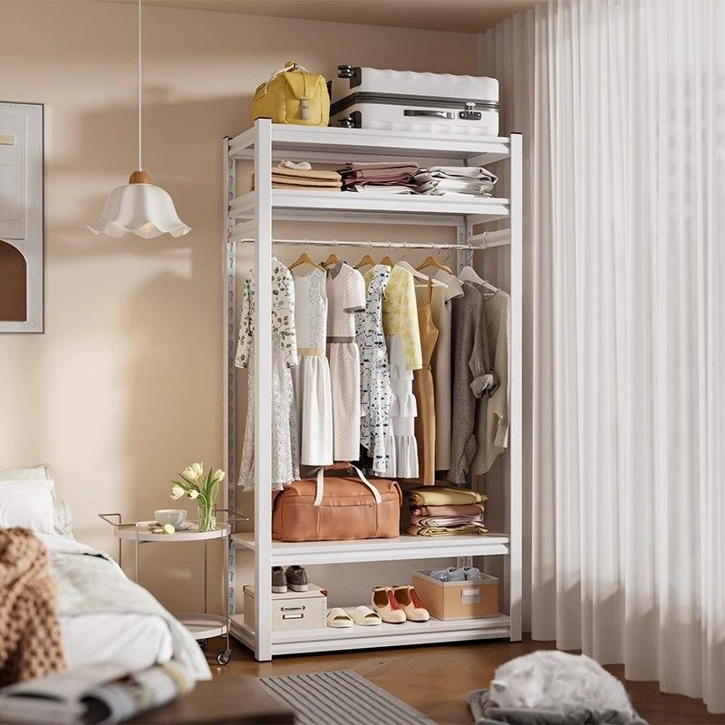 加粗家用衣架置物架多层落地专用升级款挂衣杆晾衣杆衣柜横杆配件