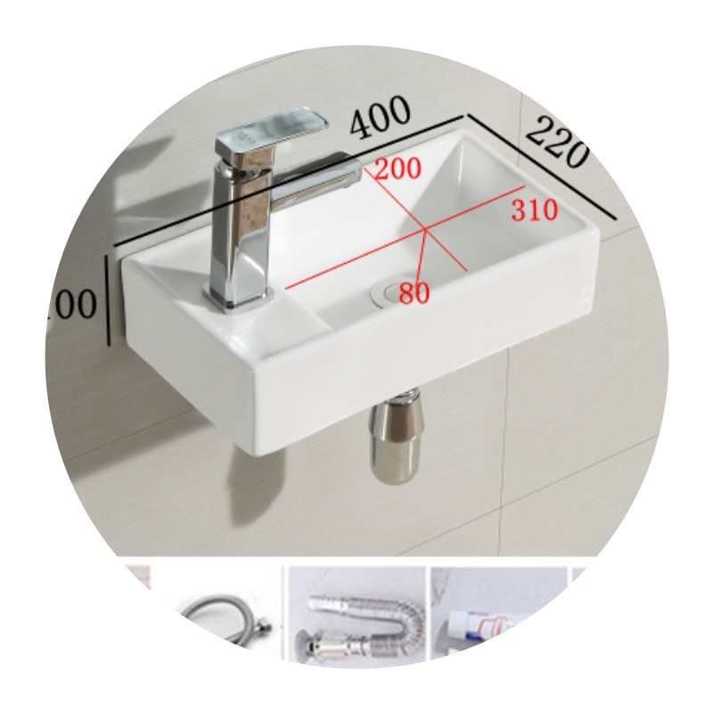 卫生间小户型洗手盆单盆挂墙式陶瓷迷你厕所洗脸盆三角小型超小号