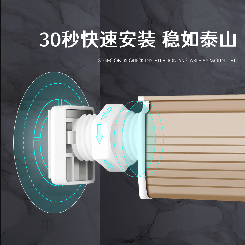 暖润免打孔铝百叶窗办公家用浴室卫生间厨房客厅飘窗内外装遮光帘