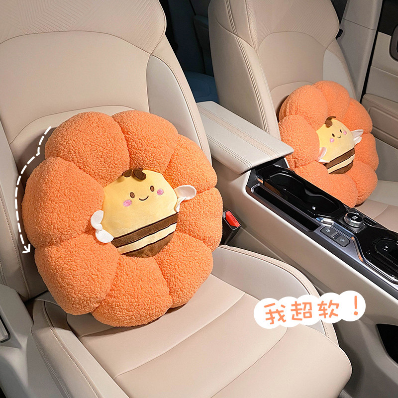 汽车腰靠坐垫一体k办公室护腰靠垫腰枕卡通司机车用驾驶座椅腰托
