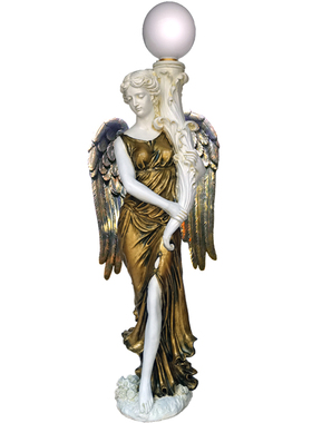 大型落地人物玻璃钢雕塑非石膏客厅花园大厅婚礼欧式天使女神摆件