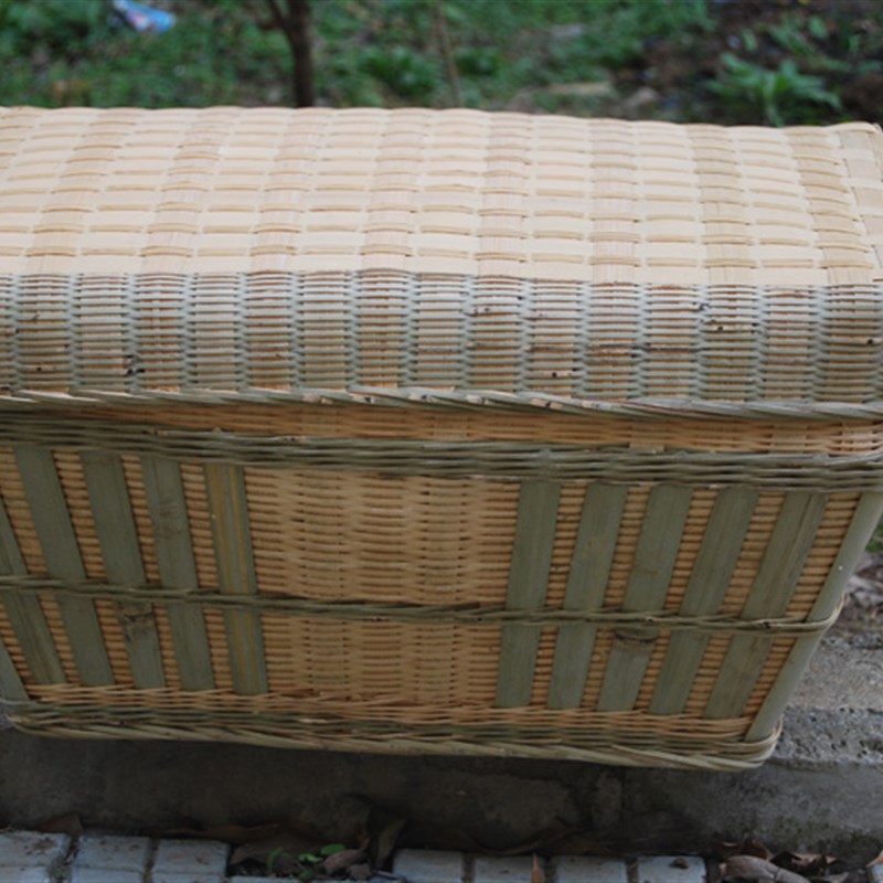 野餐篮子竹编织 手提菜篮 竹篮子鸡蛋篮 水果收纳竹筐竹编 竹器