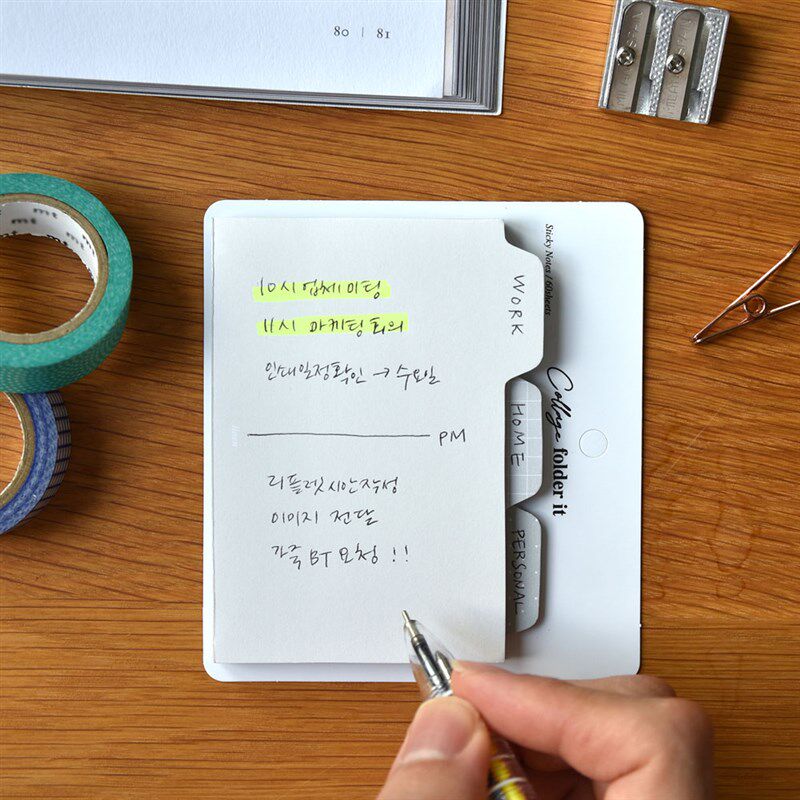 韩国plepic简约空白网格备忘N次便利贴日程待办留言记事纸便签条