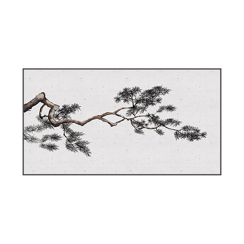 新中式装饰画客厅卧室书房壁画茶室横版中国风古典松树办公室挂画图片