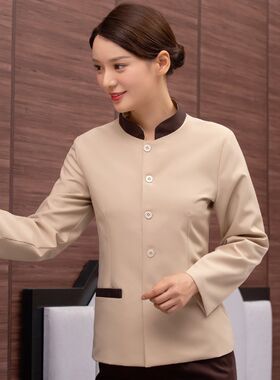 酒店保洁工d作服长袖秋冬装阿姨宾馆客房环卫清洁工物业小区服装