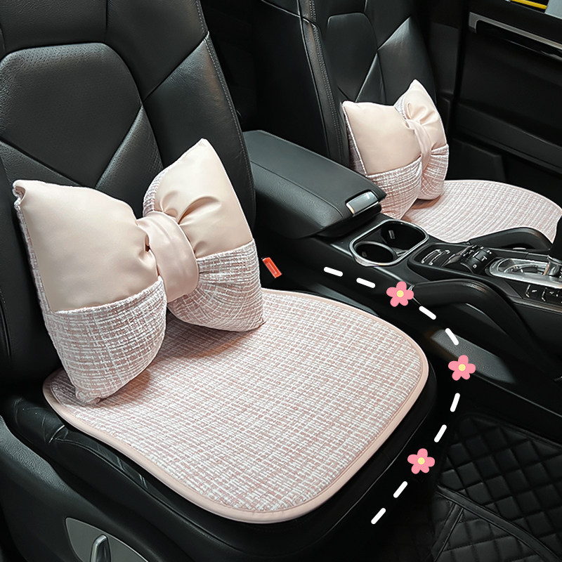 网红汽车坐垫冬季毛绒座椅加热垫女士小车内坐垫女神汽车坐垫单片