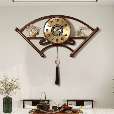 2024新款挂钟客厅轻奢高级感钟表挂墙高端大气创意新中式复古时钟